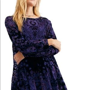 Free People Mirror Mirror Velvet Mini Dress